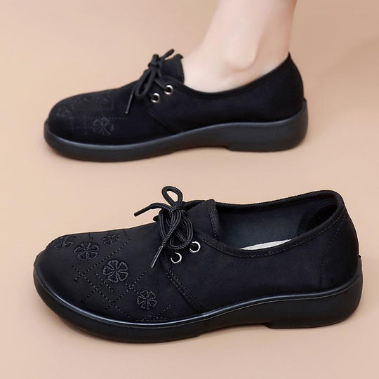 Damen modische Schnürschuhe mit floralem Muster EB
