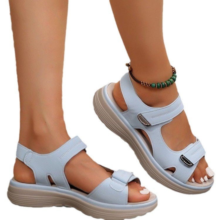 Damen bequeme Sandalen mit verstellbaren Riemen EB