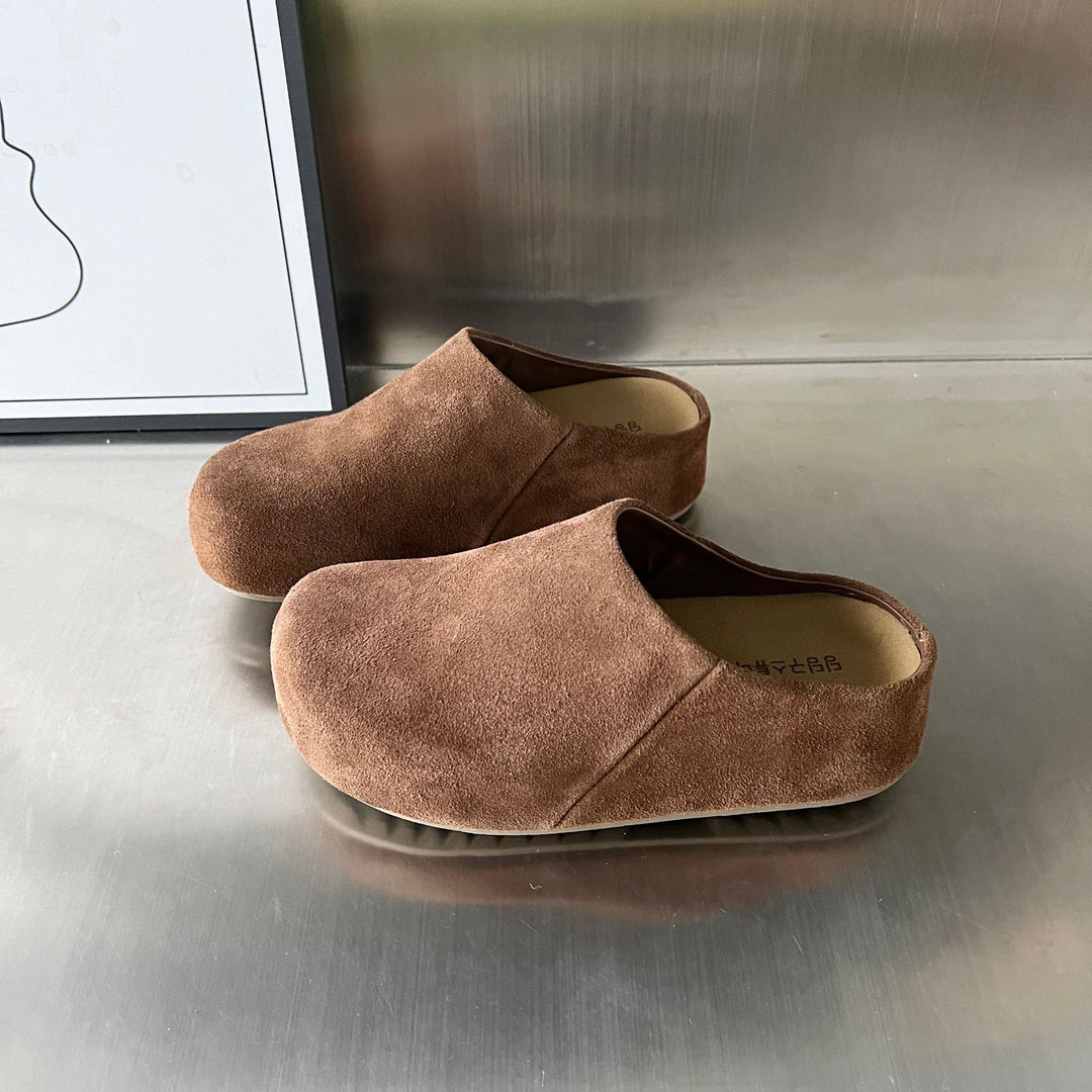 Damen Komfortable Wildleder-Clogs mit anatomischem Fußbett und rutschfester Sohle EB