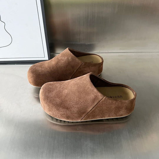 Damen Komfortable Wildleder-Clogs mit anatomischem Fußbett und rutschfester Sohle EB