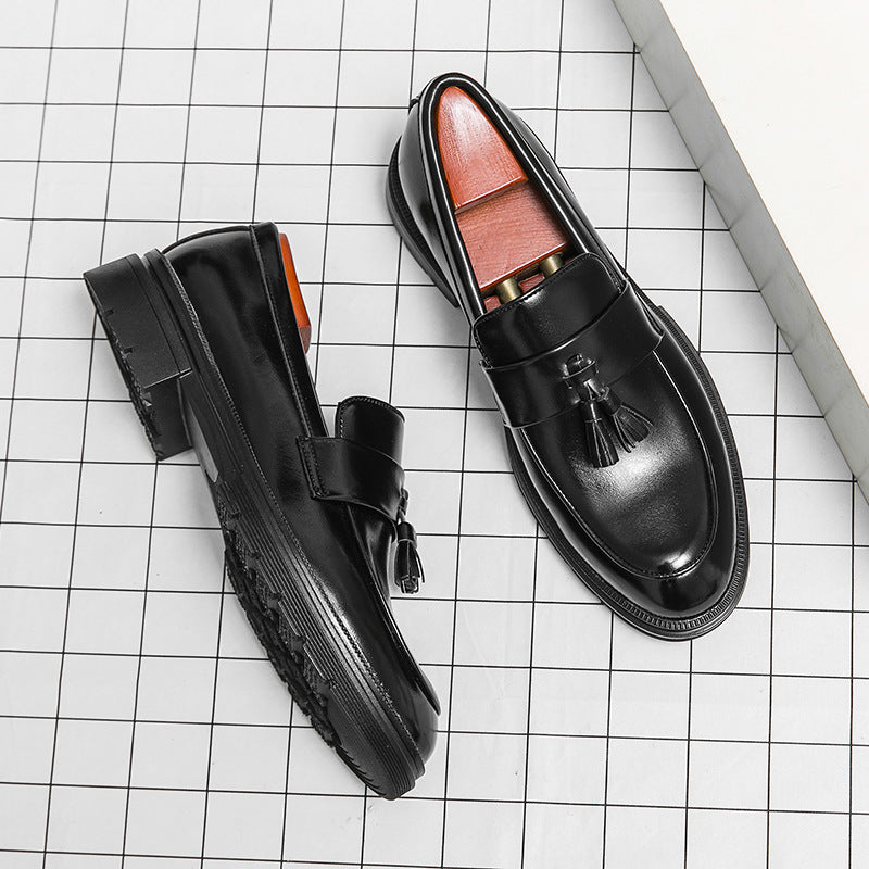 Damen elegante Loafers mit Quasten und hochwertigem Leder EB