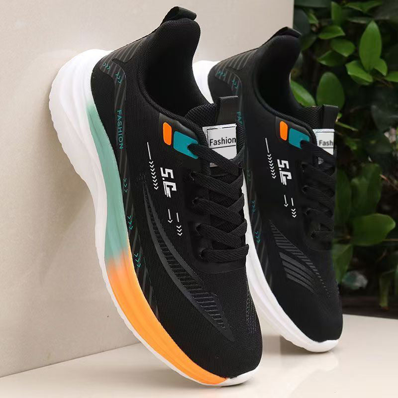 Damen Sportliche Laufschuhe mit atmungsaktiver Oberflächenstruktur und elastischer Dämpfung EB