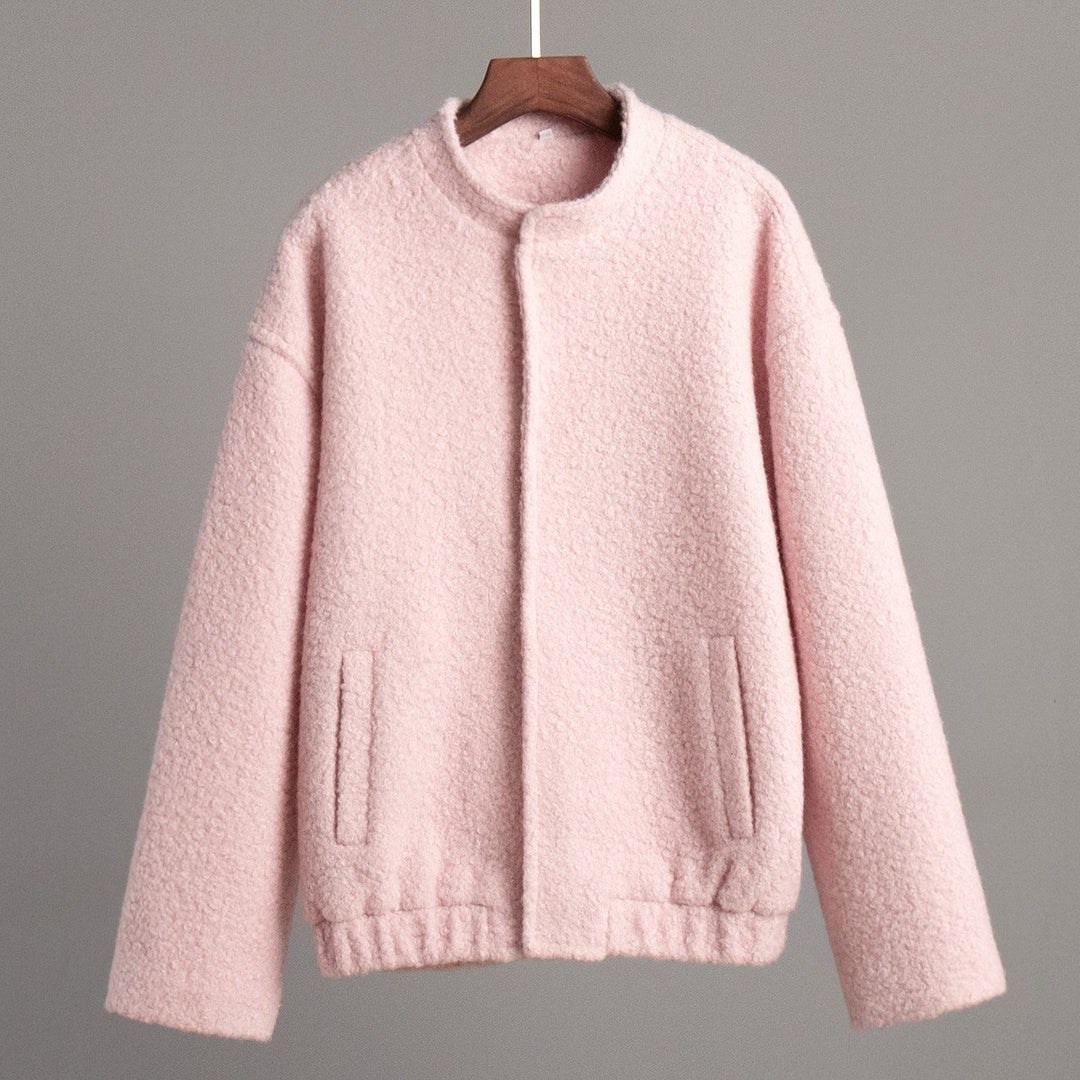 Damen Kuschelige Fleecejacke mit Taschen und elastischem Saum EB