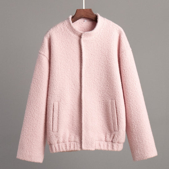 Damen Kuschelige Fleecejacke mit Taschen und elastischem Saum EB