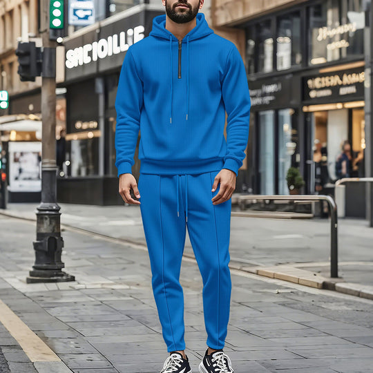 Herren Sportliches Jogginganzug mit strukturiertem Design EB