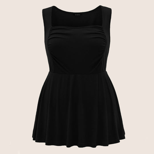 Damen Freizeitkleid mit taillierten Details und schwingendem Rock EB