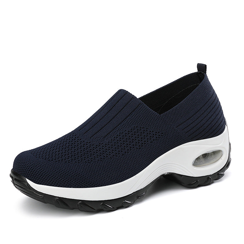 Damen Komfortable Slip-On Sportschuhe mit atmungsaktivem Obermaterial EB