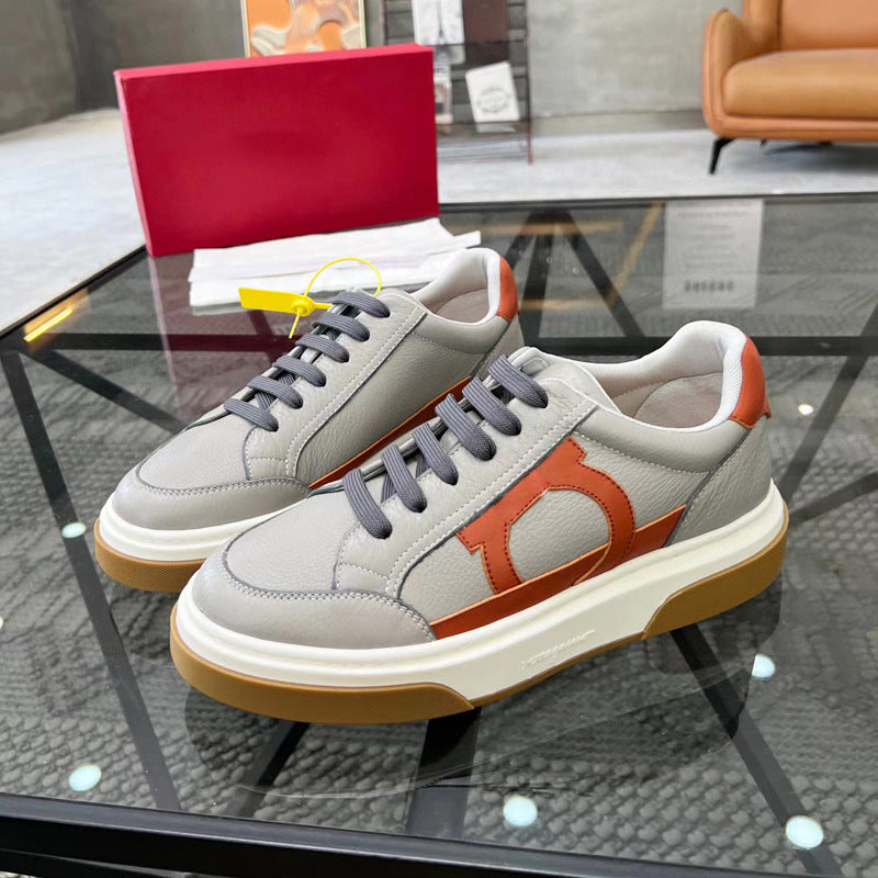 Damen Sportliche Sneakers mit hochwertiger Lederoberfläche und trendiger Designkombination EB