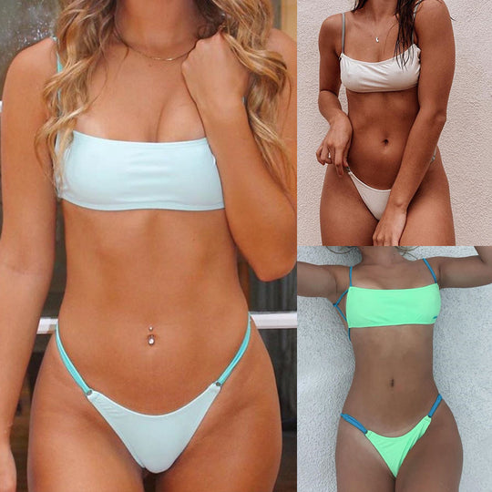 Damen Sportliches Bikini-Set mit verstellbaren Trägern EB