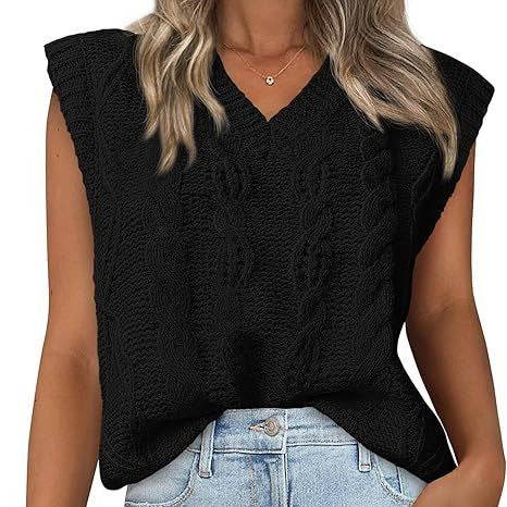 Damen Strickoberteil mit V-Ausschnitt und strukturiertem Muster EB