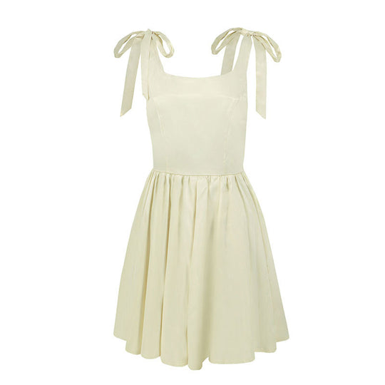 Damen lässiges Sommerkleid mit Schleifen EB