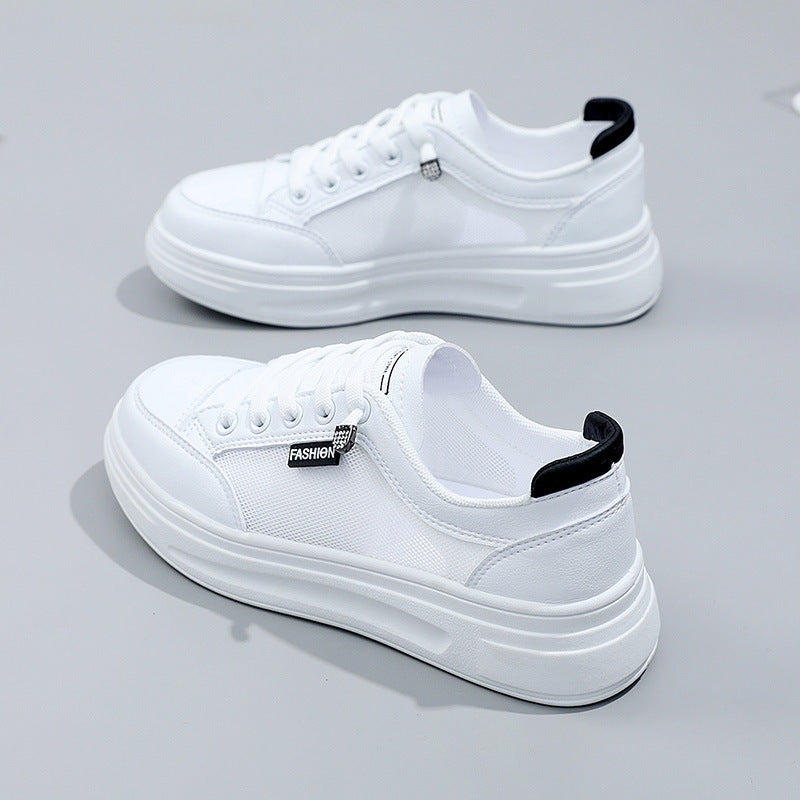 Damen Sportliche Freizeit Sneaker mit atmungsaktivem Mesh-Obermaterial und dämpfender Sohle EB