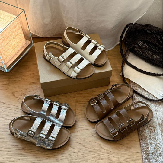 Damen Komfortable Zehentrenner-Sandalen mit verstellbaren Riemen und ergonomischer Fußbettgestaltung EB
