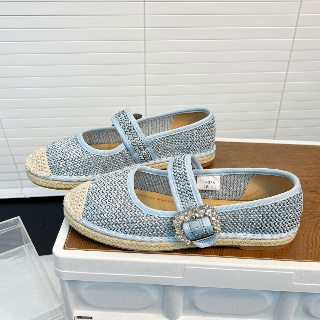 Damen Geblümte Slipper mit funkelnder Schnallenverzierung EB