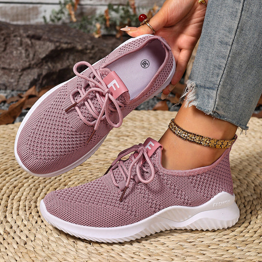 Damen Sportliche Sneaker mit atmungsaktiver Netzstruktur und flexibler Sohle EB