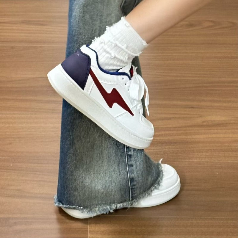 Damen modische Sneakers mit ergonomischer Sohle und farblichen Akzenten EB