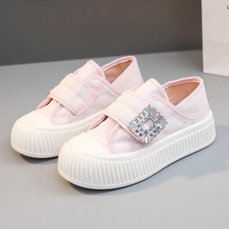 Damen modische Slip-On Sneakers mit eleganter Schnalle EB