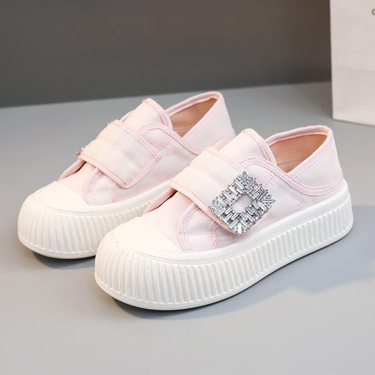 Damen modische Slip-On Sneakers mit eleganter Schnalle EB