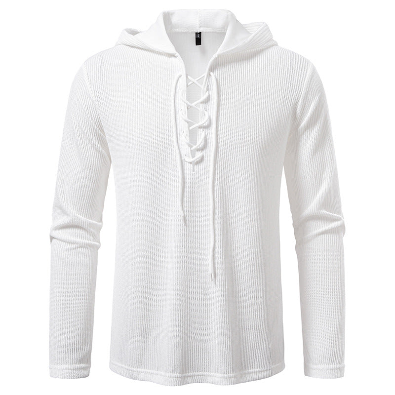 Herren Kapuzenpullover mit innovativer Schnürung und strukturiertem Design EB