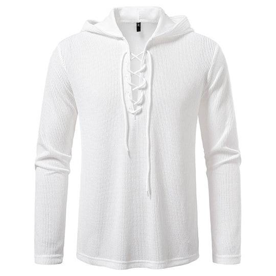 Herren Kapuzenpullover mit innovativer Schnürung und strukturiertem Design EB