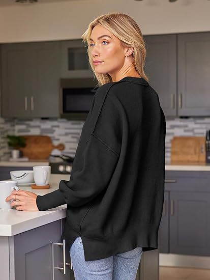 Damen lockerer Strickpullover EB