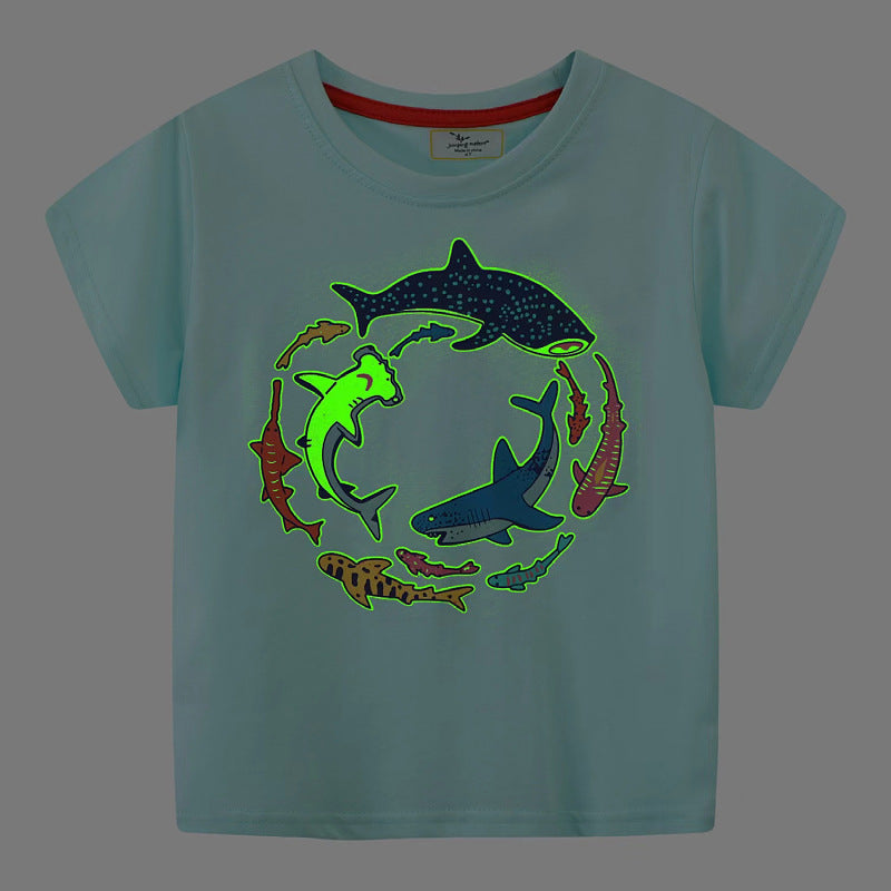 Kinder T-Shirt mit maritimen Haifischmotiven EB