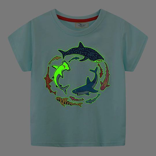 Kinder T-Shirt mit maritimen Haifischmotiven EB