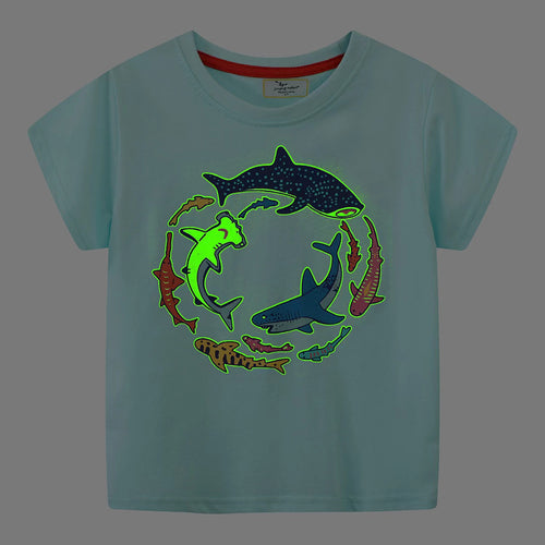 Kinder T-Shirt mit maritimen Haifischmotiven EB