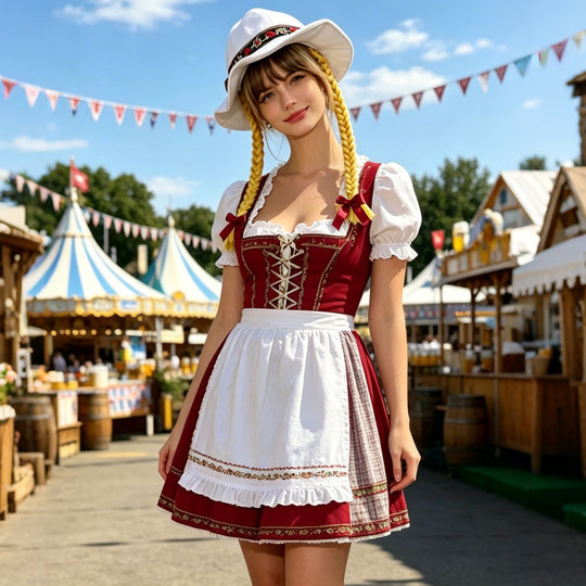 Damen nan verspielter Sonnenhut mit geflochtenen Zöpfen, besticktem Stirnband und breiter Krempe EB