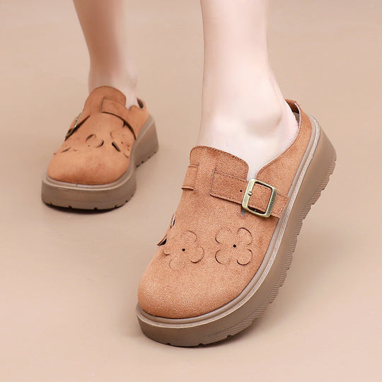 Damen Clogs mit dekorativen Blumenapplikationen und komfortabler Sohle EB