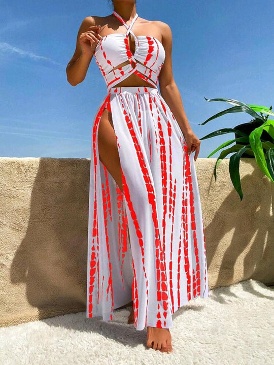 Damen Maxikleid mit verführerischen Cut-Out-Details EB