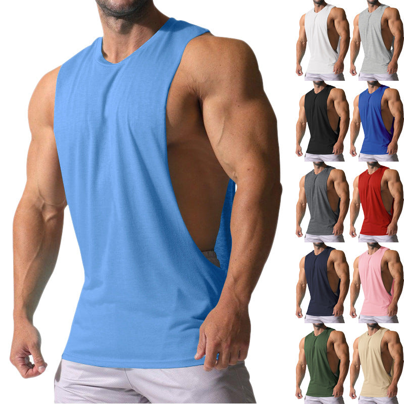 Herren Ärmelloses Sportshirt mit tiefem Rückenausschnitt und atmungsaktivem Material EB