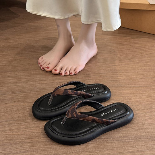 Damen komfortable Zehentrenner-Sandalen mit ergonomischer Innensohle und flexiblem Riemendesign EB