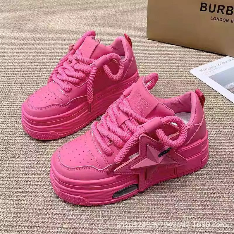 Damen Chunky Sneakers mit innovativem Dämpfungssystem und modischem Sternen-Design EB