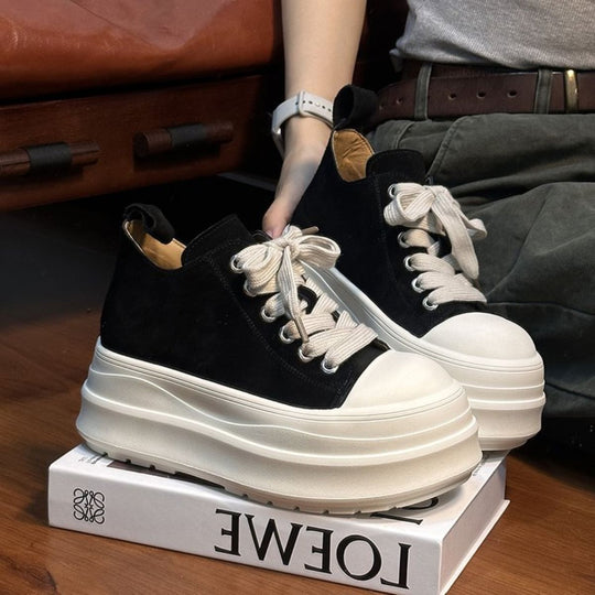 Damen Sneakers mit dickem Plateau und atmungsaktivem Obermaterial EB