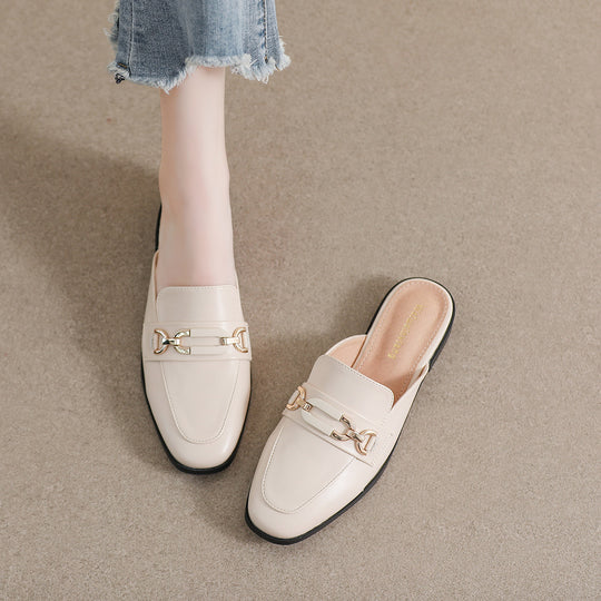 Damen elegante Mules mit modischem Kettendetail EB