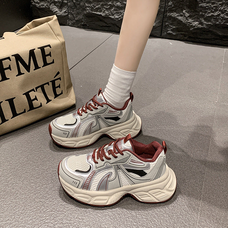 Damen Atmungsaktive Chunky Sneakers mit dämpfender Sohle EB
