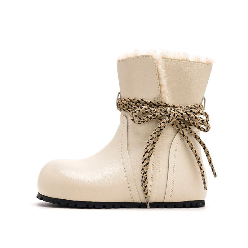 Damen Winterstiefel mit kuscheligem Innenfutter und modischer Schnürung EB