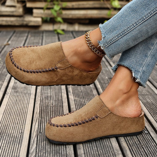 Damen Bequeme Clogs aus hochwertigem Wildleder EB