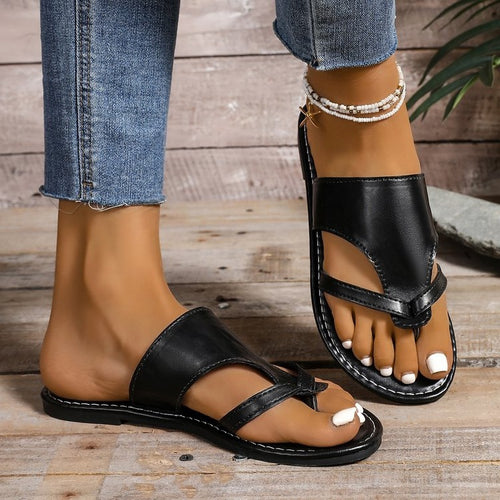 Damen komfortable Zehentrenner-Sandalen mit stylischem Design EB
