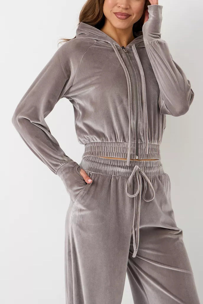 EB | Minimalismus Fleece Kapuzenpullover und Jogginghose Zweiteiler Satz
