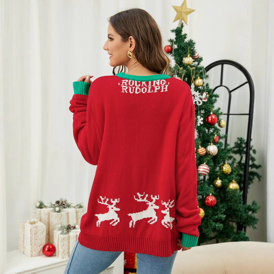 Damen Kuscheliger Weihnachtspullover EB