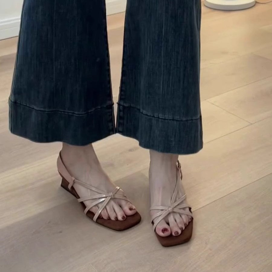 Damen Slingback-Pumps mit modischem Design und bequemer Wedge-Sohle EB
