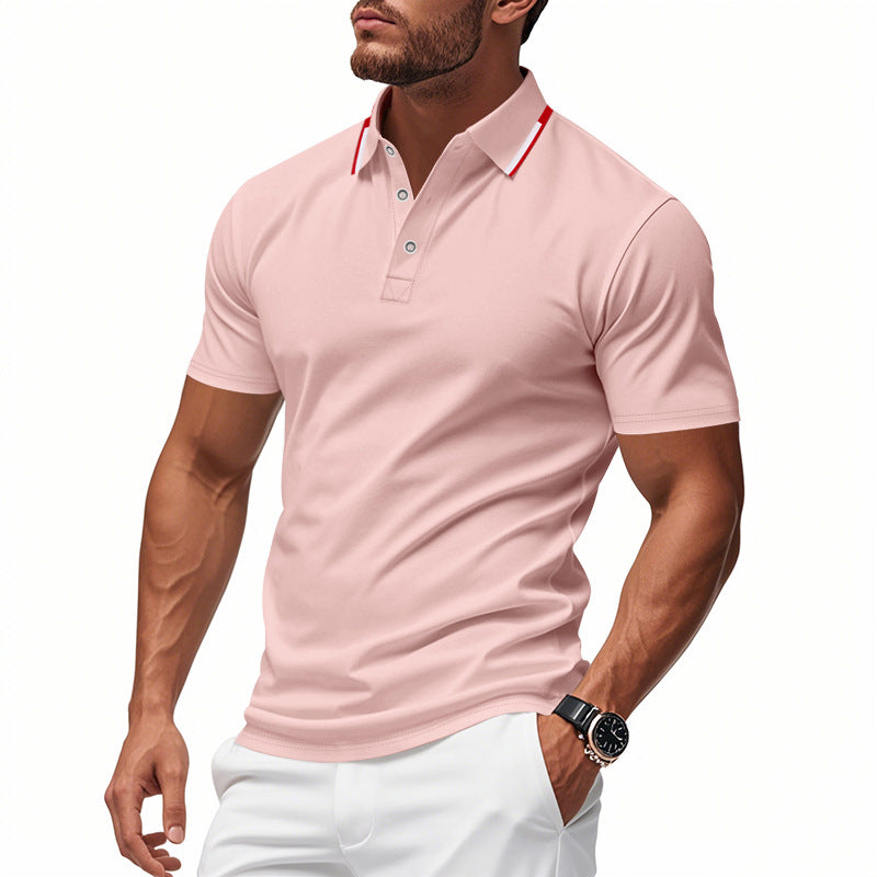 Herren Polo-Shirt mit modernem Kragen und atmungsaktiver Struktur EB
