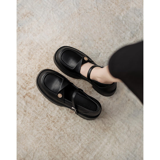 Damen elegante Mokassins mit Kreuzriemen EB