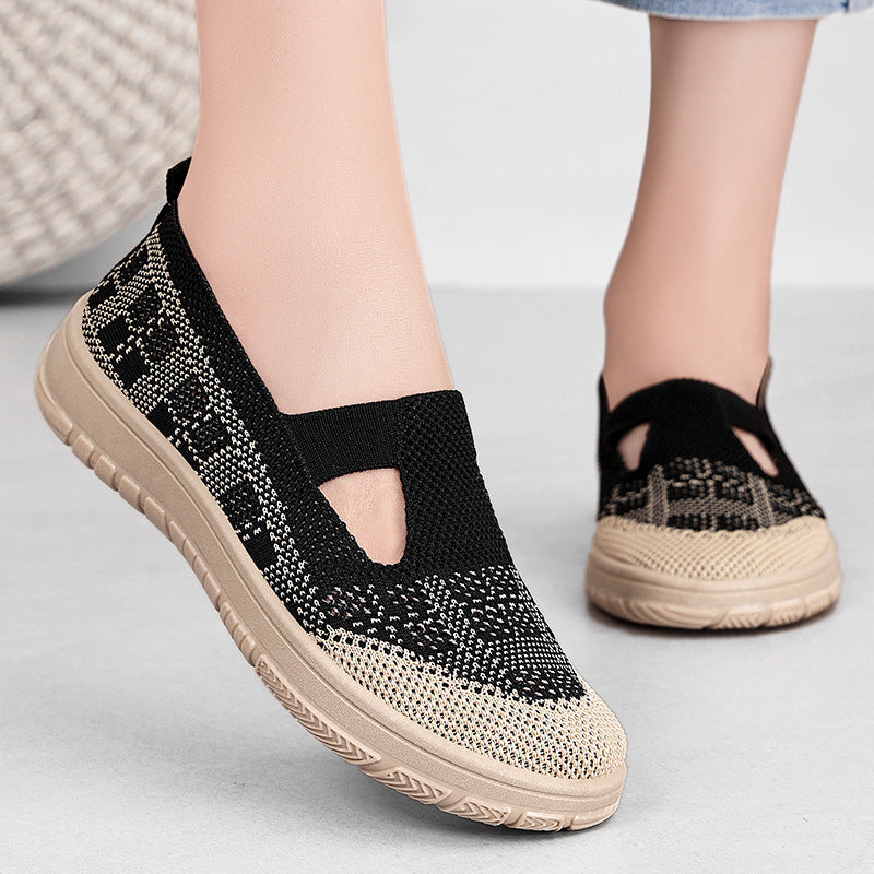 Damen Atmungsaktive Slip-On Clogs mit elastischer Struktur EB