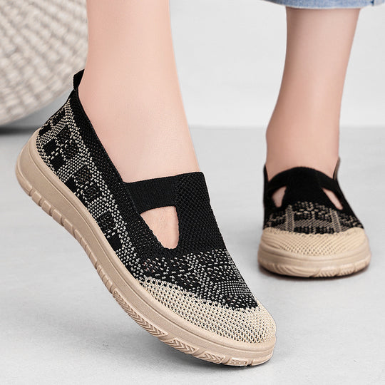 Damen Atmungsaktive Slip-On Clogs mit elastischer Struktur EB