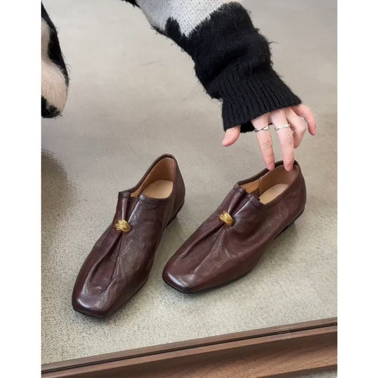 Damen Elegante Mokassins mit modischem Riemchen und innovativem Design EB