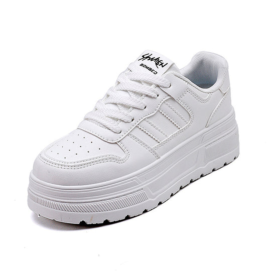 Damen Sneaker mit hohem Plateau und atmungsaktiver Oberfläche EB