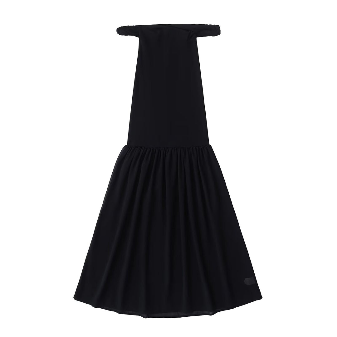 Damen Maxi-Kleid mit elegantem Schößchen EB